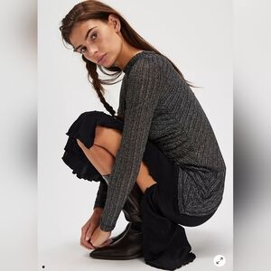 Nwt Free People Another Round Long Sleeve Top
